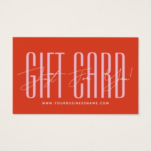 Modern script typography business gift card  (Vorderseite)