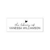 Modern Script Typography Custom Name Book Library  Gummistempel (Prägung)