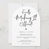 Modern Script Typography | Joyful Arch Wedding Einladung (Vorderseite)