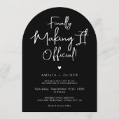 Modern Script Typography | Joyful Arch Wedding Einladung (Vorderseite)