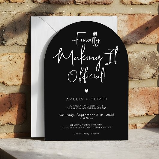 Modern Script Typography | Joyful Arch Wedding Einladung
