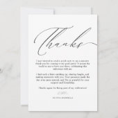 Modern Script Typography Photo Graduation Dankeskarte (Rückseite)