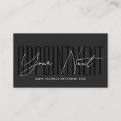 Modern script typography professional reminder terminkarte (Vorderseite)