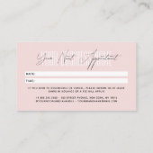 Modern script typography professional reminder terminkarte (Rückseite)