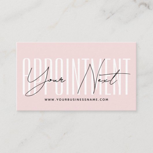 Modern script typography professional reminder terminkarte (Vorderseite)