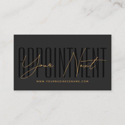 Modern script typography professional reminder terminkarte (Vorderseite)