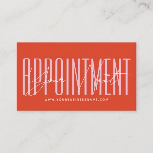 Modern script typography professional reminder terminkarte (Vorderseite)