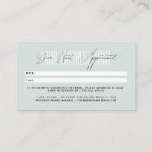 Modern script typography professional reminder terminkarte (Rückseite)