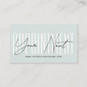 Modern script typography professional reminder terminkarte (Vorderseite)