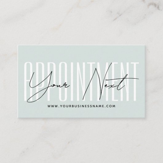 Modern script typography professional reminder terminkarte (Vorderseite)