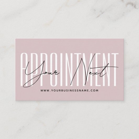 Modern script typography professional reminder terminkarte (Vorderseite)