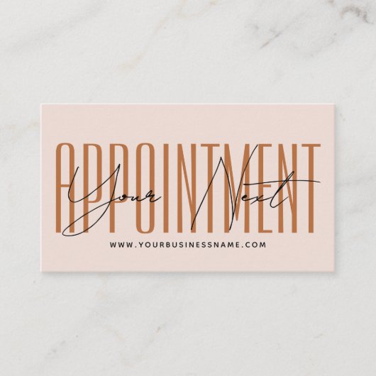 Modern script typography professional reminder terminkarte (Vorderseite)