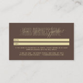 Modern script typography professional reminder terminkarte (Rückseite)