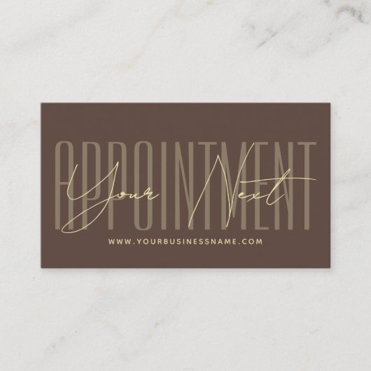 Modern script typography professional reminder terminkarte (Vorderseite)