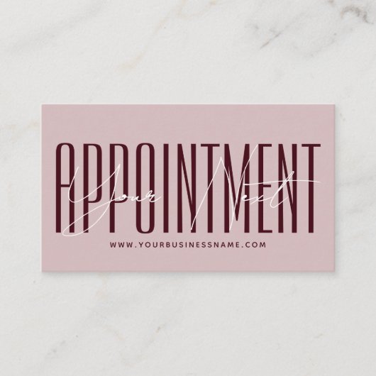 Modern script typography professional reminder terminkarte (Vorderseite)