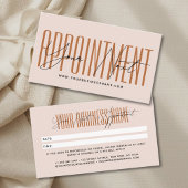 Modern script typography professional reminder terminkarte