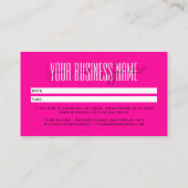 Modern script typography professional reminder terminkarte (Rückseite)