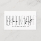 Modern script typography professional reminder terminkarte (Vorderseite)