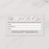 Modern script typography share the love empfehlungskarte (Rückseite)