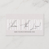 Modern script typography share the love empfehlungskarte (Vorderseite)