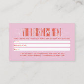 Modern script typography share the love empfehlungskarte (Rückseite)