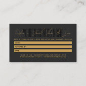 Modern script typography share the love empfehlungskarte (Rückseite)