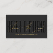 Modern script typography share the love empfehlungskarte (Vorderseite)