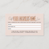 Modern script typography share the love empfehlungskarte (Rückseite)