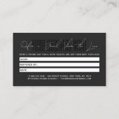 Modern script typography share the love empfehlungskarte (Rückseite)