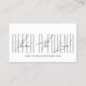 Modern script typography share the love empfehlungskarte (Vorderseite)