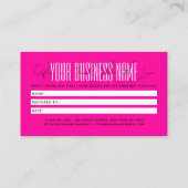 Modern script typography share the love empfehlungskarte (Rückseite)