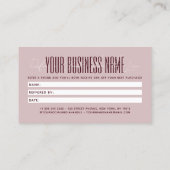 Modern script typography share the love empfehlungskarte (Rückseite)