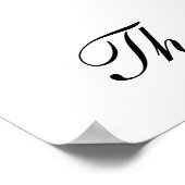 Modern Script Typography Thankful Thanksgiving Poster (Ecke)