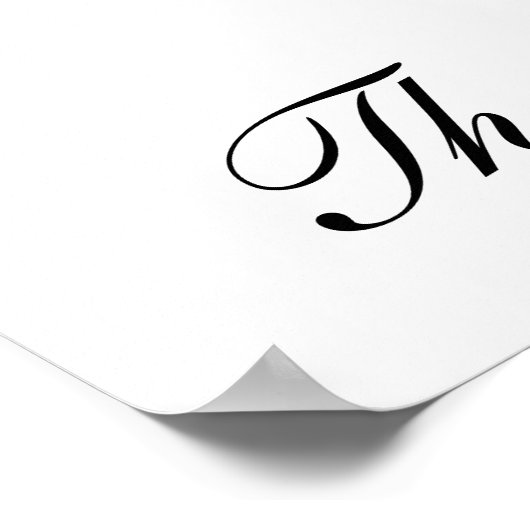 Modern Script Typography Thankful Thanksgiving Poster (Ecke)