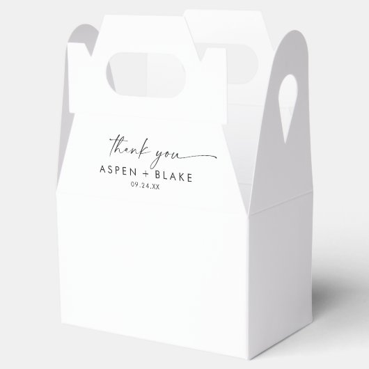 Modern Script Vielen Dank für Ihr Interesse Box Geschenkschachtel (Geöffnet)