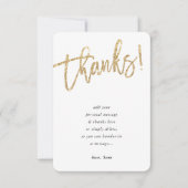 MODERN SCRIPT Vielen Dank für Ihre Anmerkung Gold  Einladung (Vorderseite)