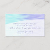 Modern Script Violet Aqua Blue Pastel Ombre Chic Visitenkarte (Rückseite)
