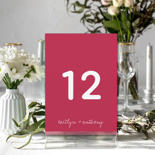 Modern Script Viva Magenta Minimalistic Wedding Einladung