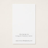 Modern Script Watercolor Earring Display Card (Rückseite)