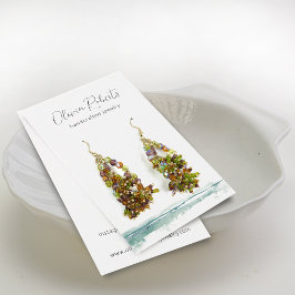 Modern Script Watercolor Earring Display Card