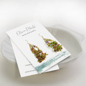 Modern Script Watercolor Earring Display Card