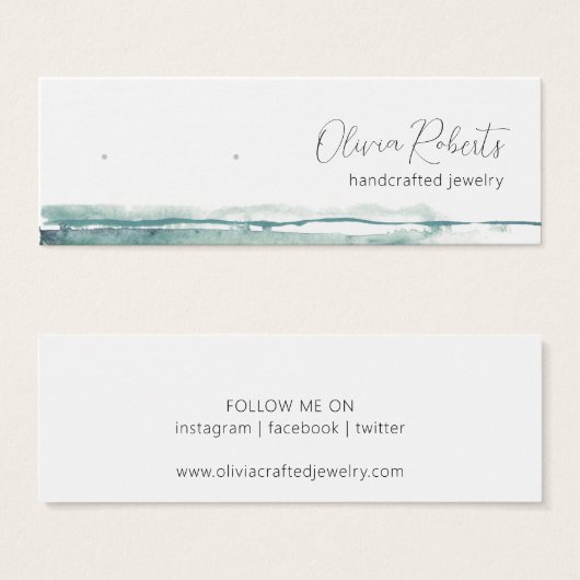 Modern Script Watercolor Stuhlkarton Earring Displ (Vorne & Hinten)