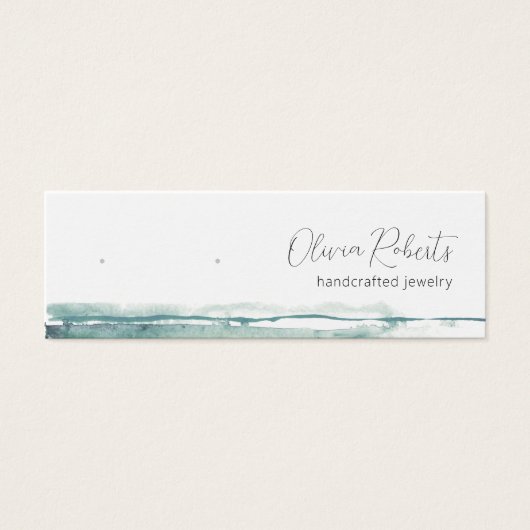 Modern Script Watercolor Stuhlkarton Earring Displ (Vorderseite)