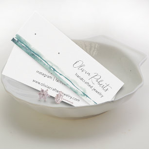 Modern Script Watercolor Stuhlkarton Earring Displ