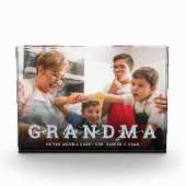 Modern Script 'We Liebe You - Oma' Glass Foto (Vorderseite)