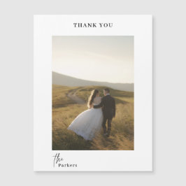 Modern Script Wedding Danke Magnet