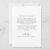 Modern Script Wedding danke You Card (Rückseite)