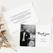 Modern Script Wedding Foto Danke, dass ihr Karte h
