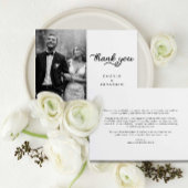Modern Script Wedding Foto Danke, dass ihr Karte h