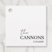 Modern Script Wedding Personalized Name Date Geschenkanhänger (Vorderseite)